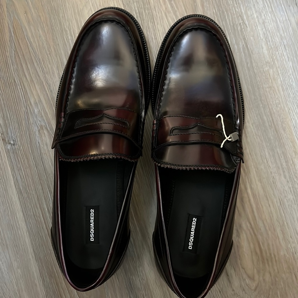 New Dsquared2 burgundy loafers